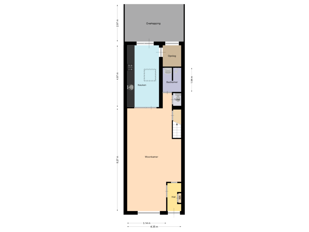 Bekijk plattegrond van First floor van Meerssenerweg 161