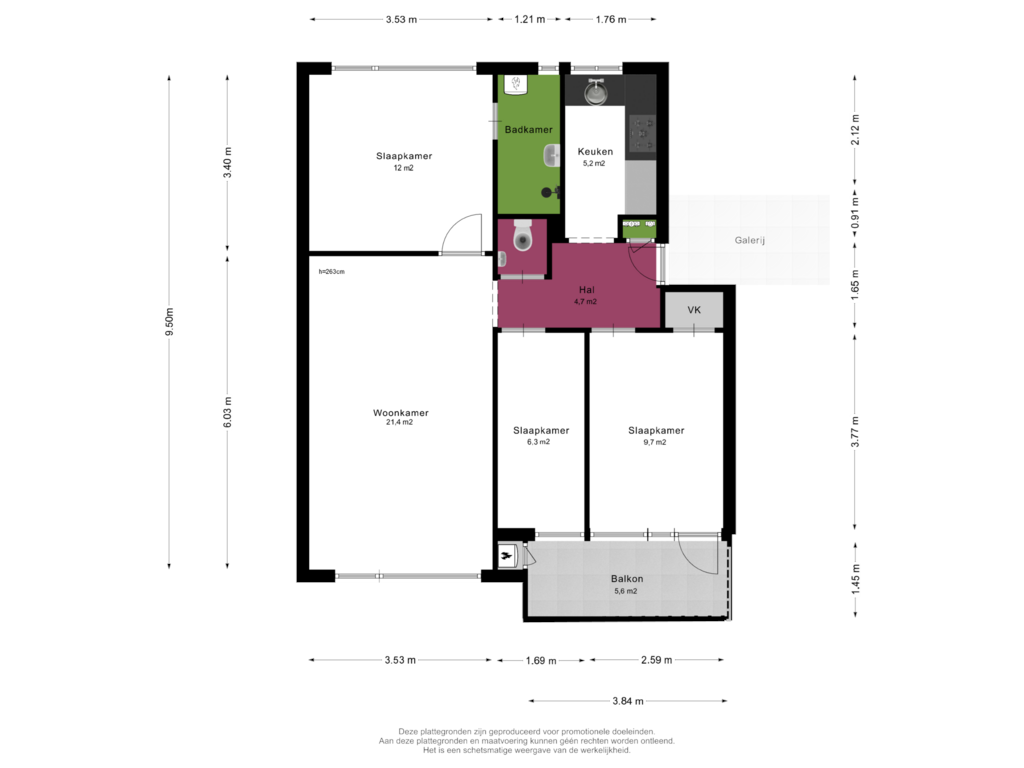 View floorplan of Begane grond of Ravelijnstraat 133