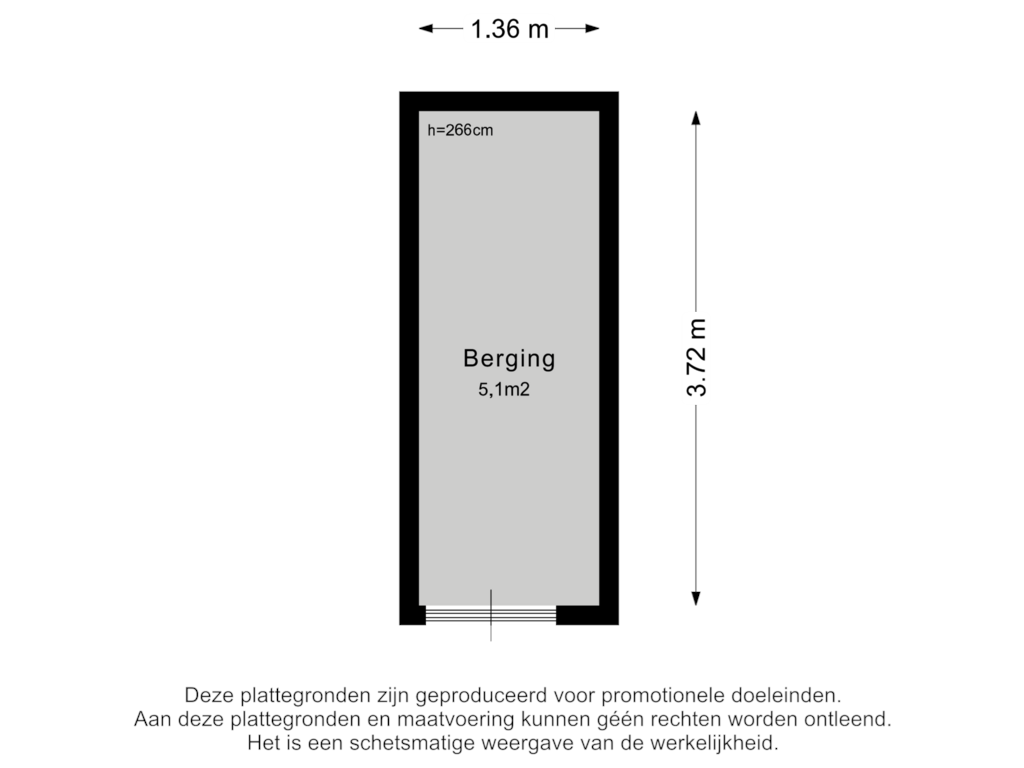 View floorplan of Berging of Ravelijnstraat 133