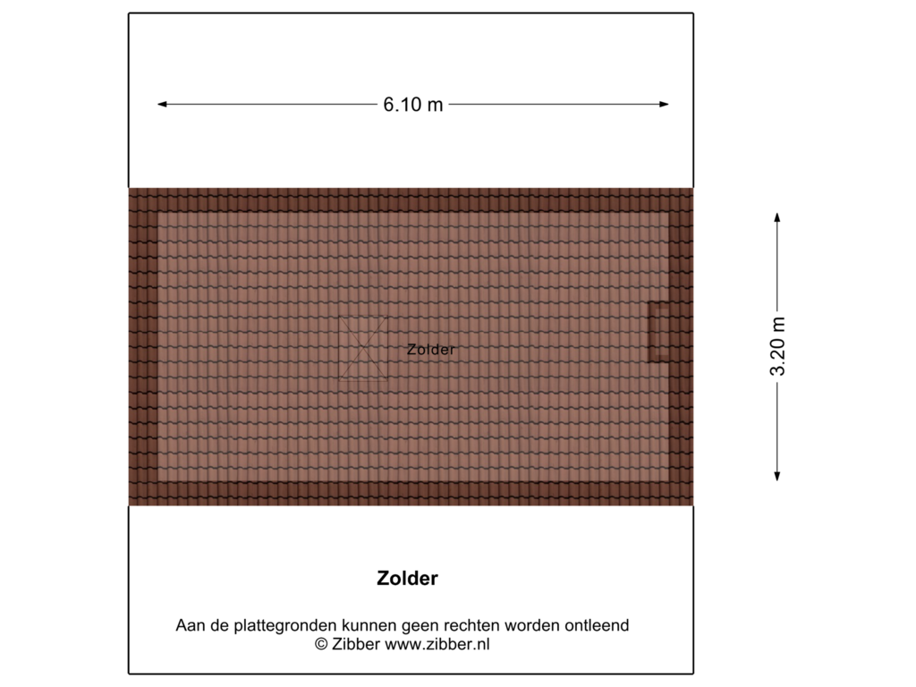 View floorplan of Zolder of Hoofdstraat 243