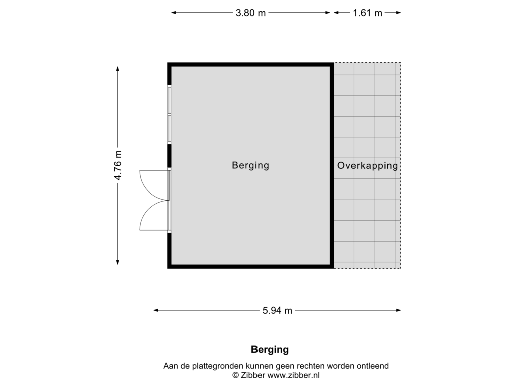 View floorplan of Berging of Hoofdstraat 243