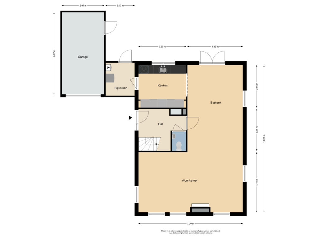 Bekijk plattegrond van Begane grond van Seringenlaan 1