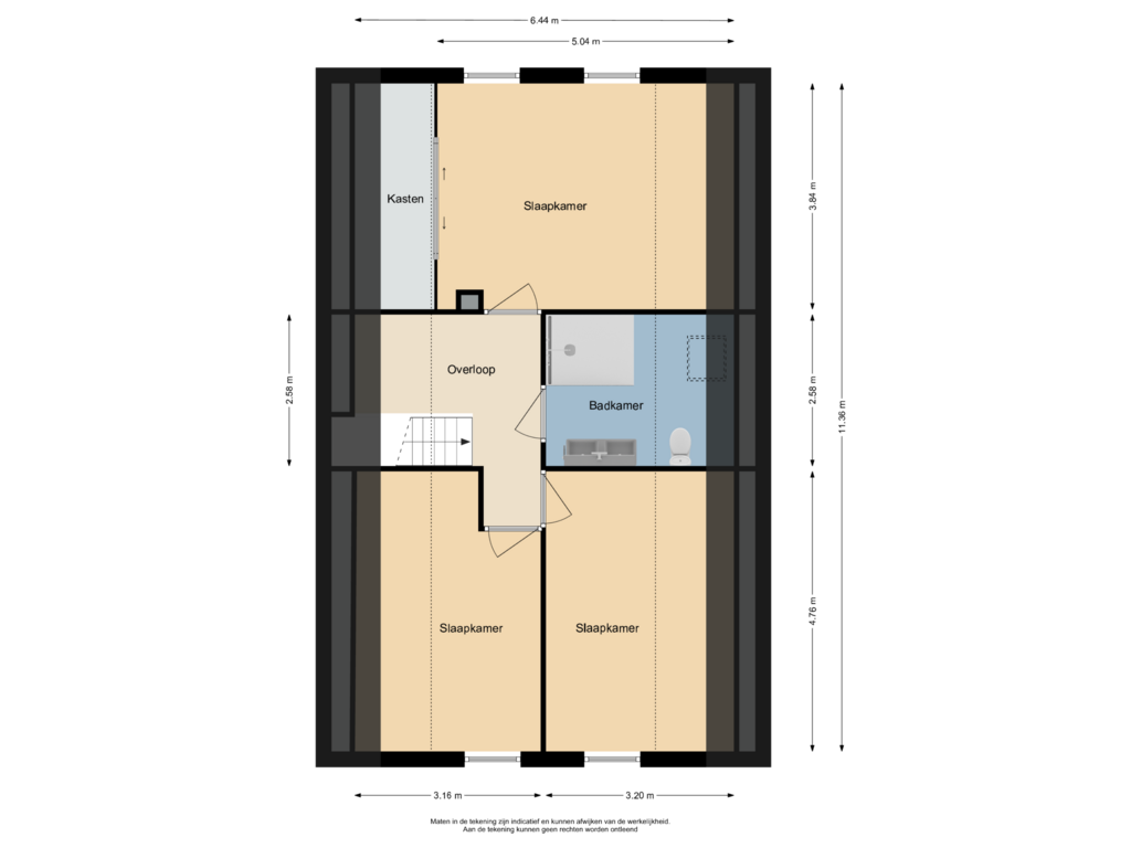 Bekijk plattegrond van Eerste verdieping van Seringenlaan 1