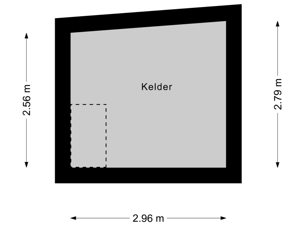 Bekijk plattegrond van Kelder van Secretaris Varkevisserstraat 228