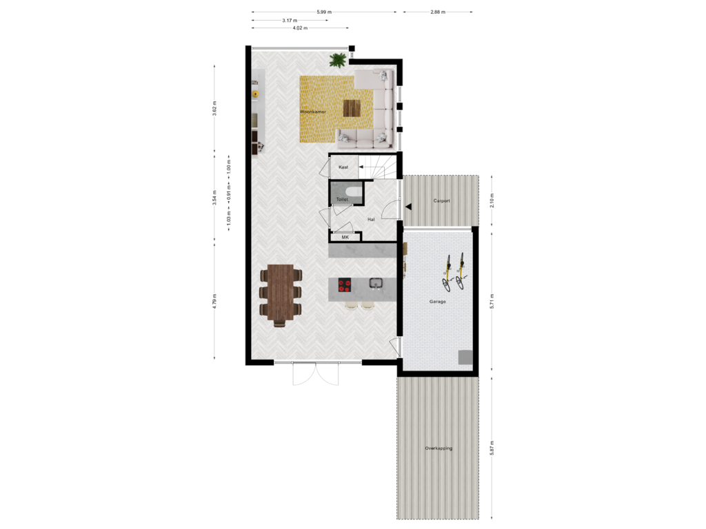 View floorplan of Begane grond of Scheepswerflaan 15