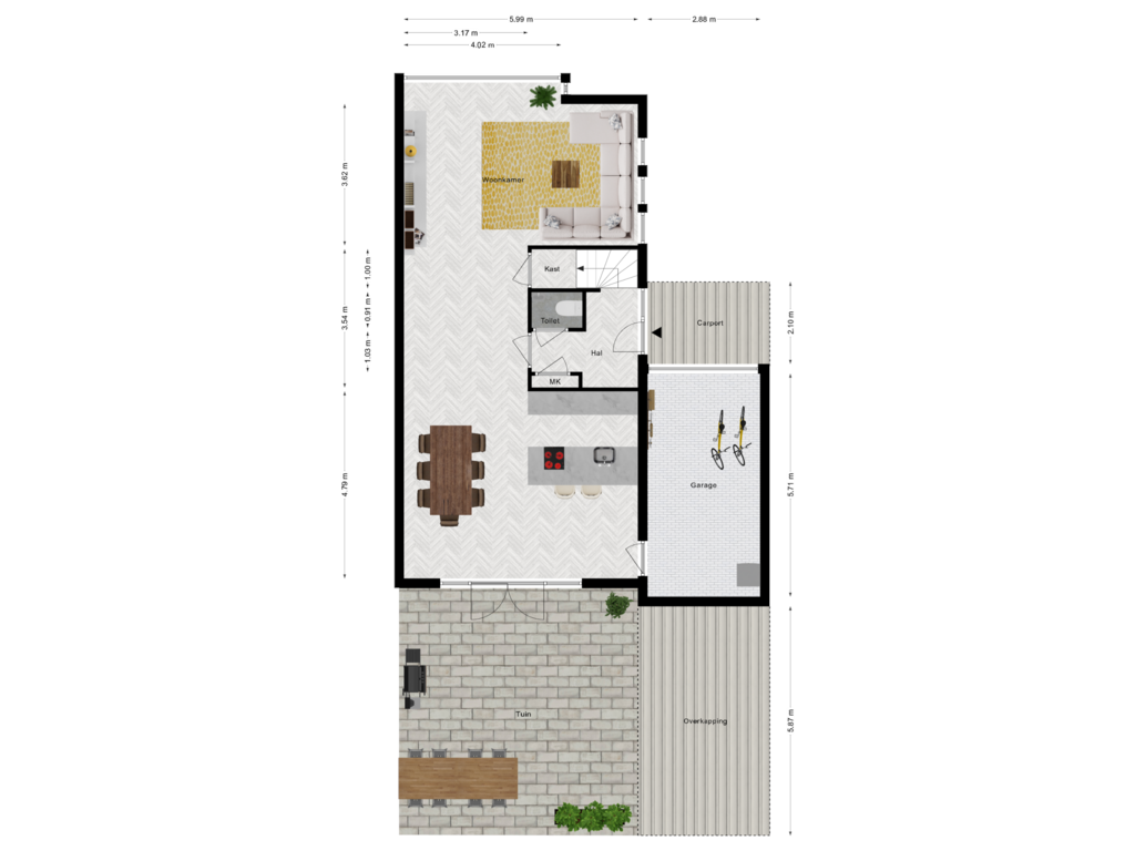 View floorplan of Begane grond met tuin of Scheepswerflaan 15