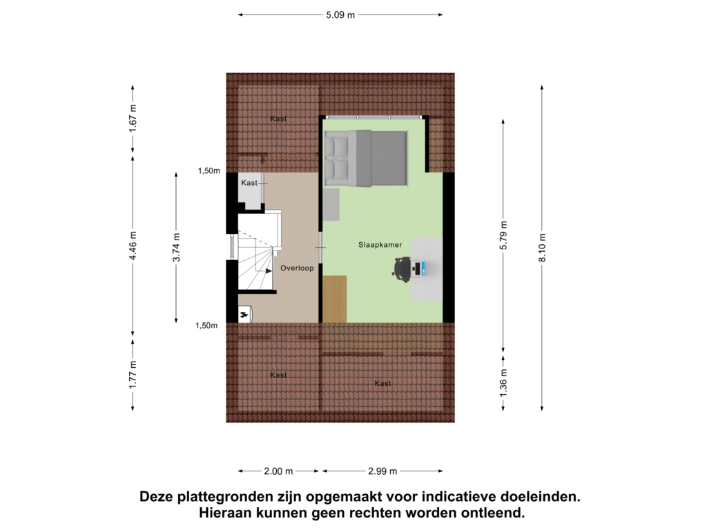 View floorplan of Tweede Verdieping of Nieuwendijk 79