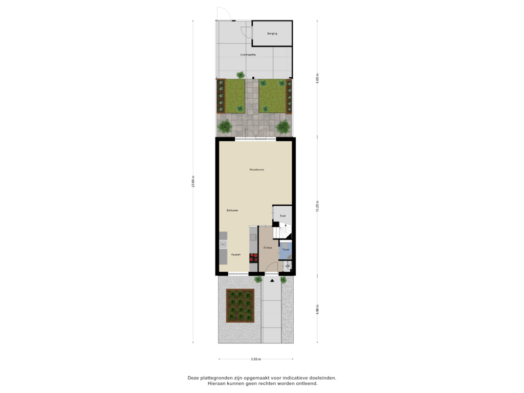 View floorplan of Begane grond Tuin of Achterbolst 28