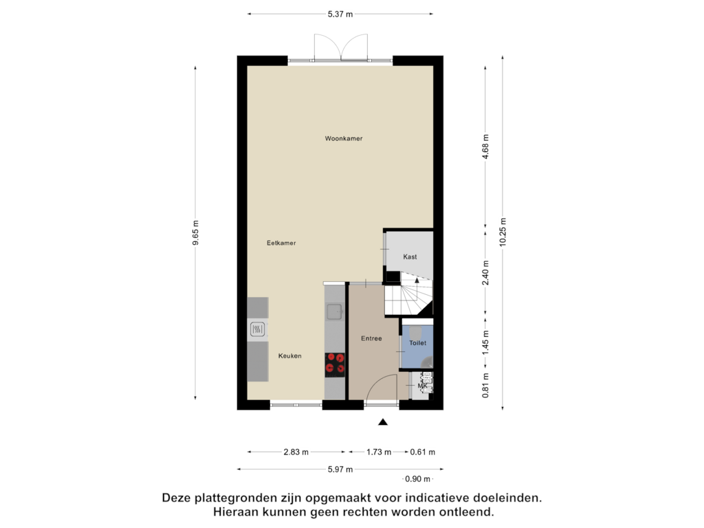 View floorplan of Begane grond of Achterbolst 28