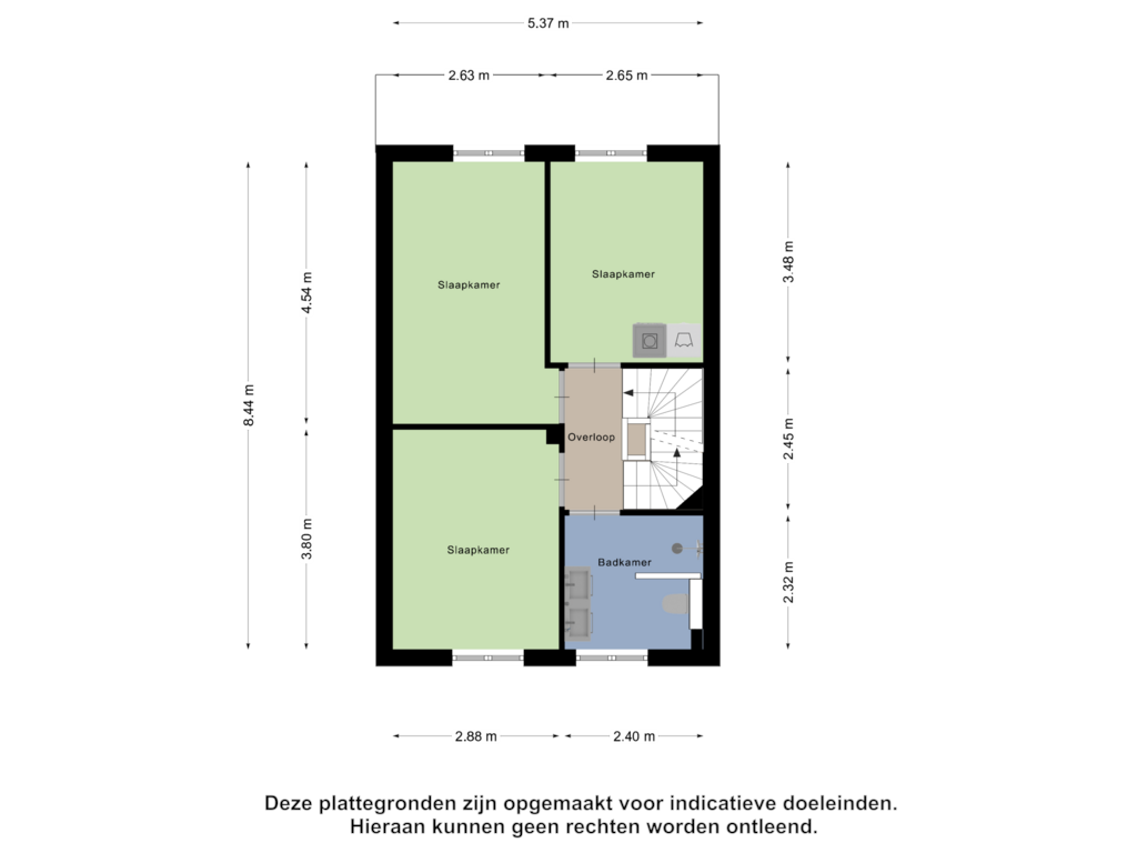 View floorplan of Eerste verdieping of Achterbolst 28