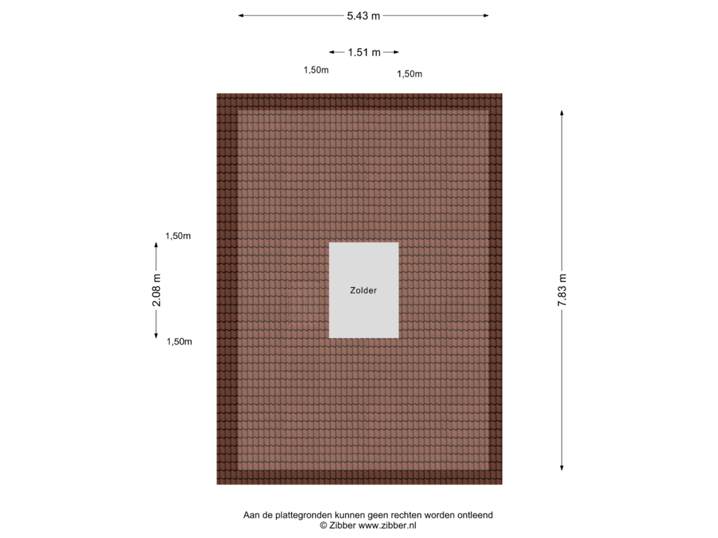 View floorplan of Zolder of St Gerarduslaan 53