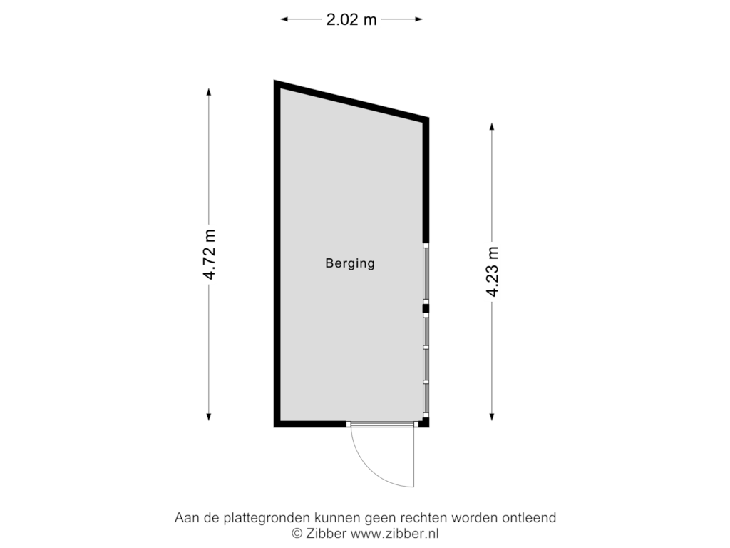 View floorplan of Berging of St Gerarduslaan 53