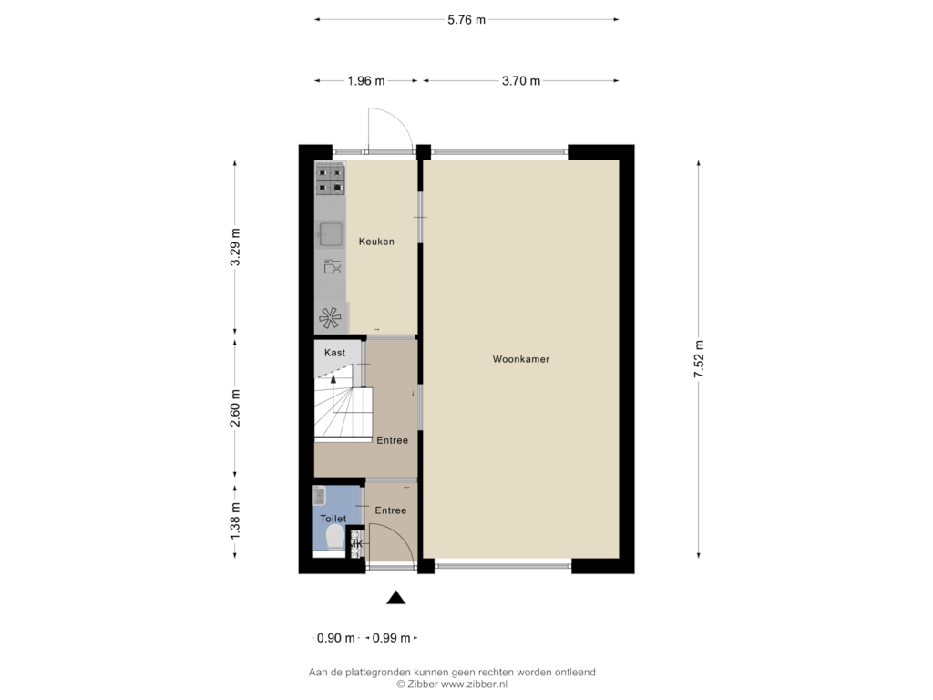 View floorplan of Begane grond of De Vlaschaard 51