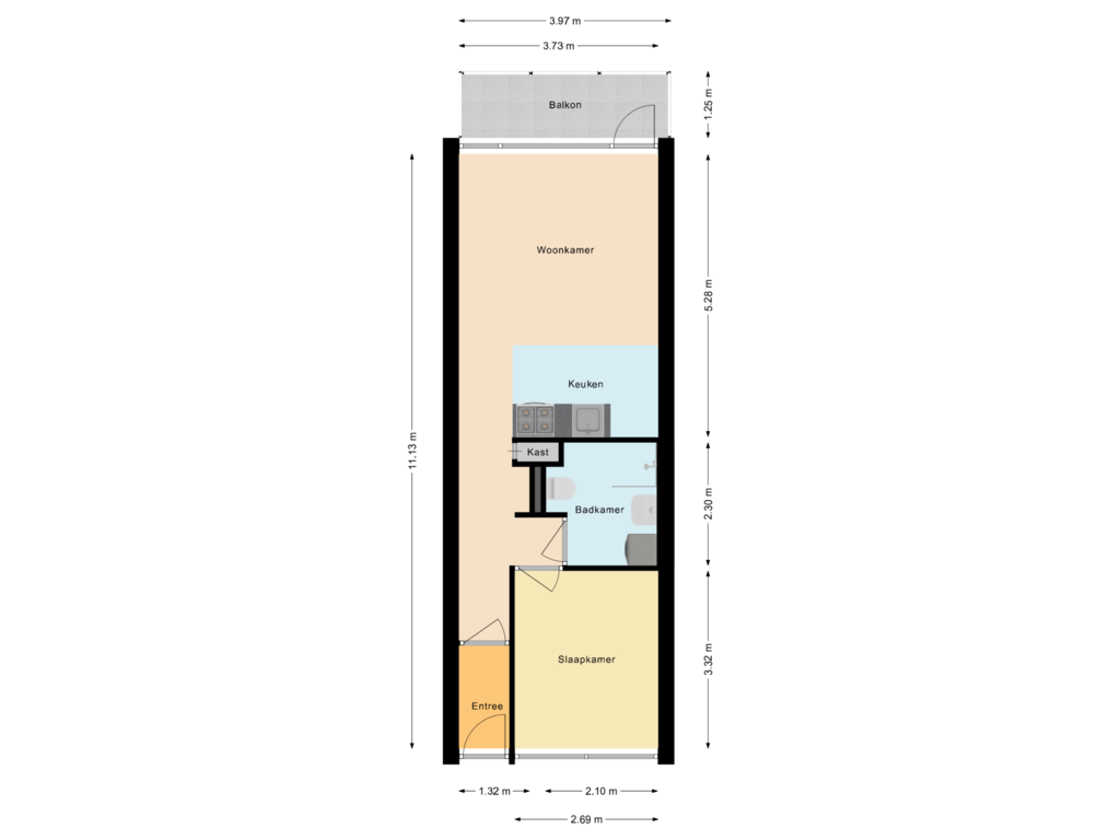 Bekijk plattegrond van Appartement van Pharus 260-A