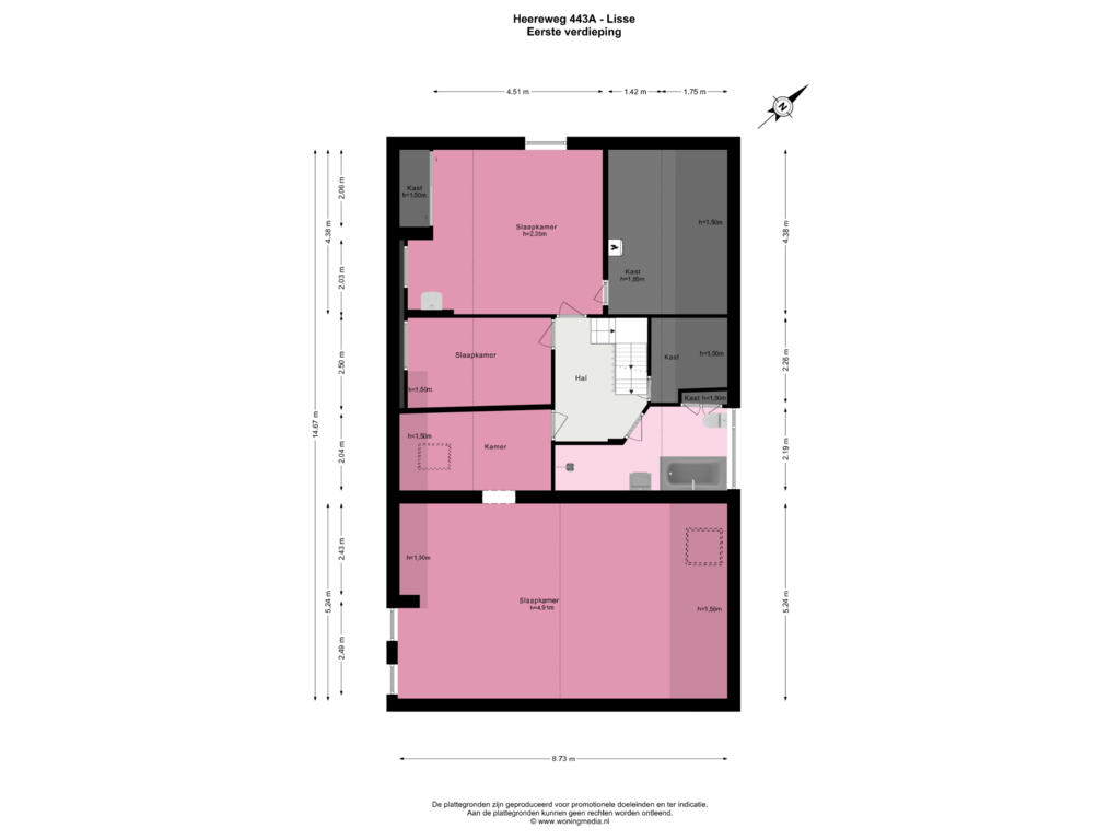 Bekijk plattegrond van 1e_verd van Heereweg 443-A