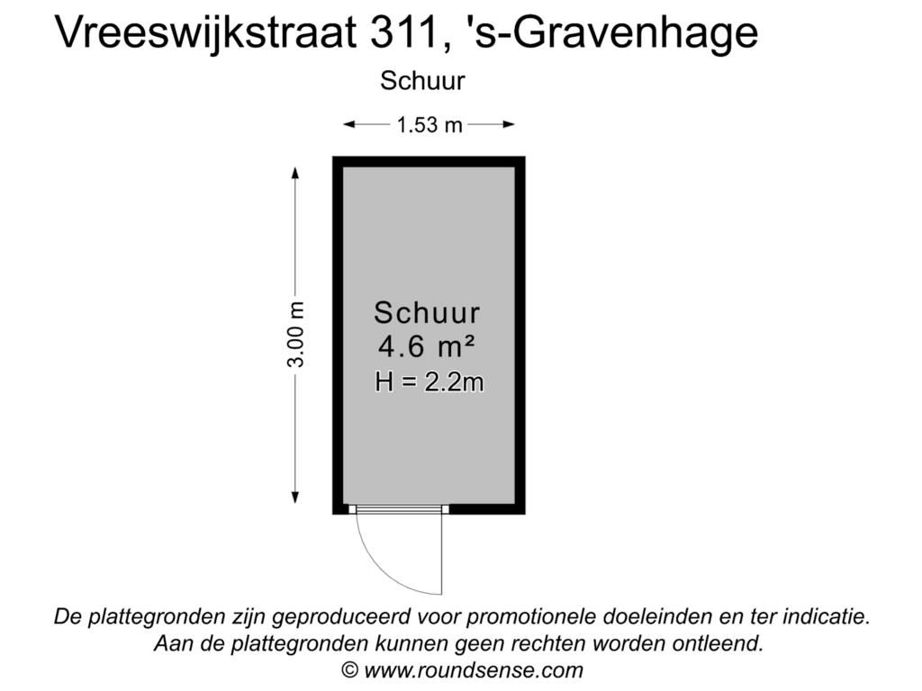 Bekijk plattegrond van Schuur van Vreeswijkstraat 311