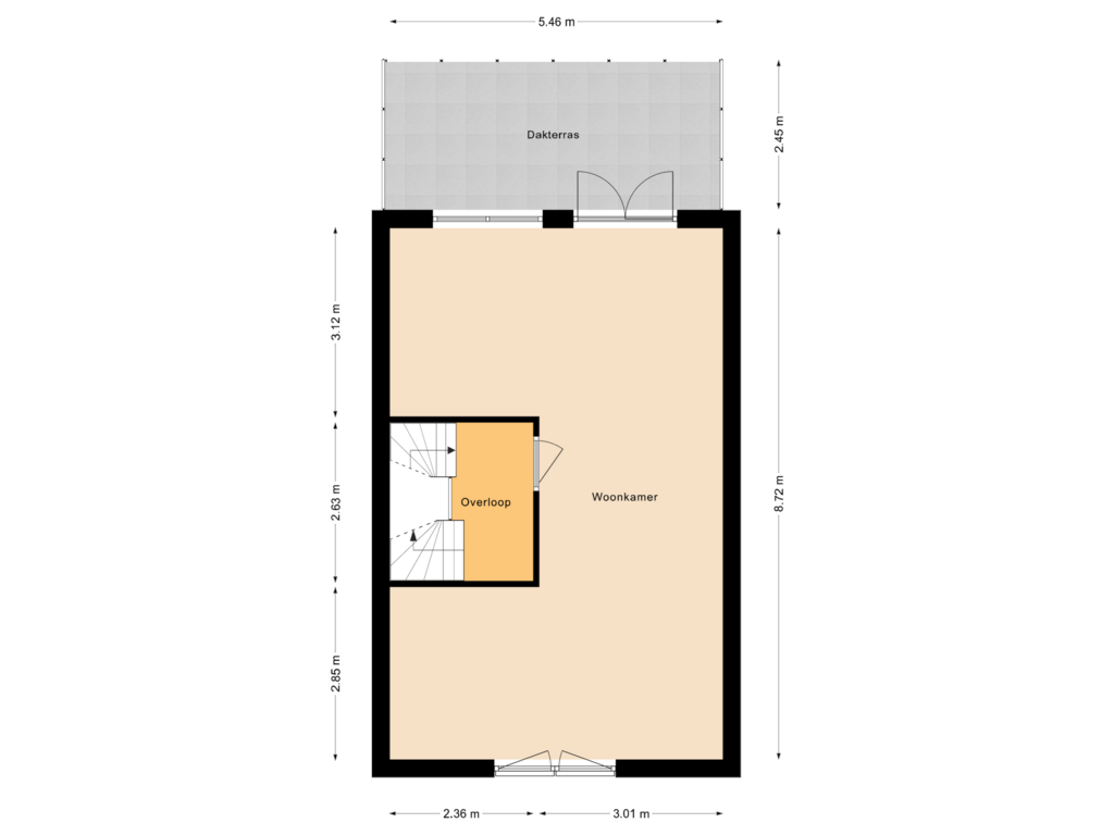 View floorplan of Eerste verdieping of Maasdijk 85