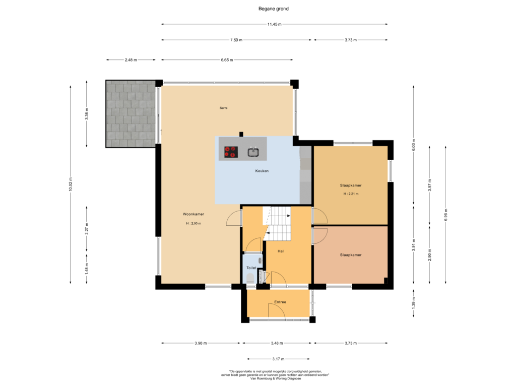 Bekijk plattegrond van Begane grond van Bernhardlaan 57