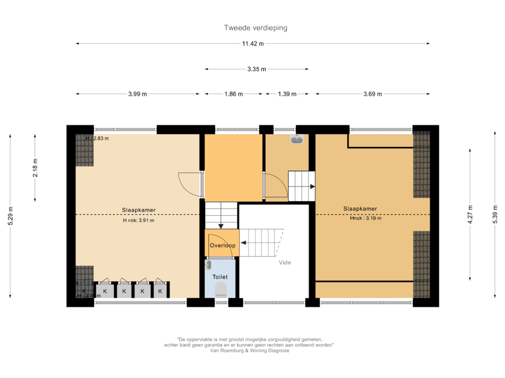 View floorplan of Tweede verdieping of Bernhardlaan 57