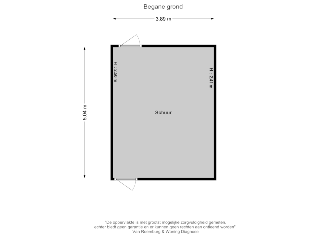 View floorplan of Schuur 1 of Bernhardlaan 57