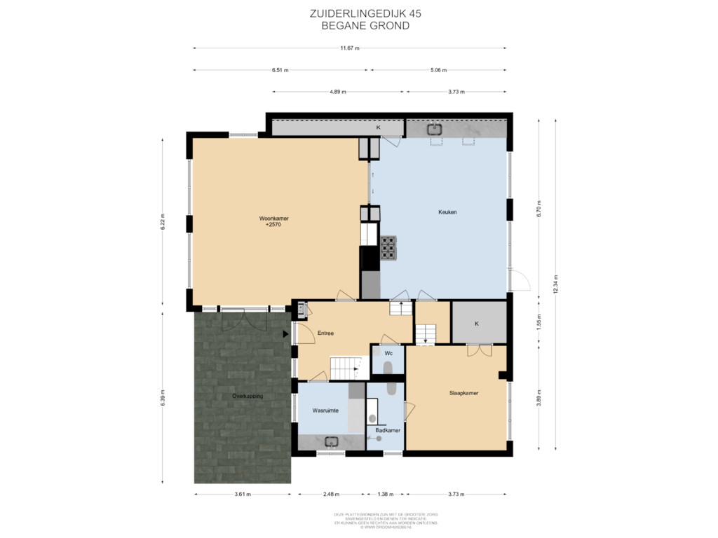 Bekijk plattegrond van Begane grond van Zuiderlingedijk 45