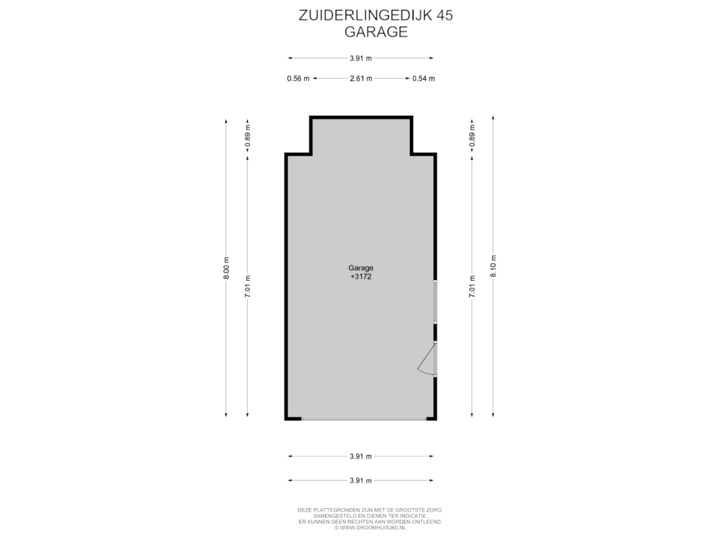 Bekijk plattegrond van Garage van Zuiderlingedijk 45