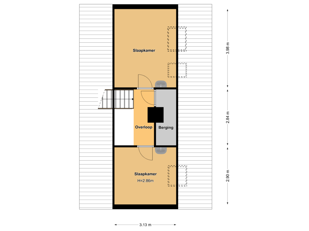 View floorplan of Tweede Verdieping of Rogge-akker 1