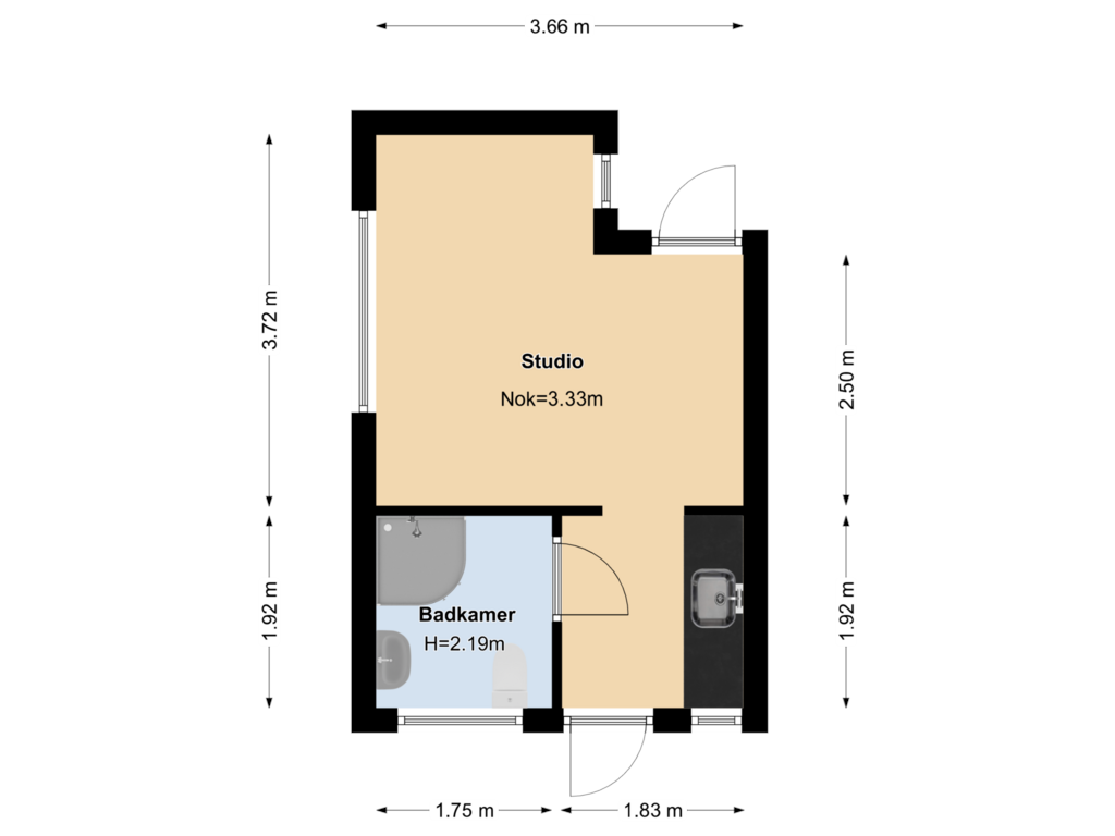 View floorplan of Bijgebouw of Rogge-akker 1