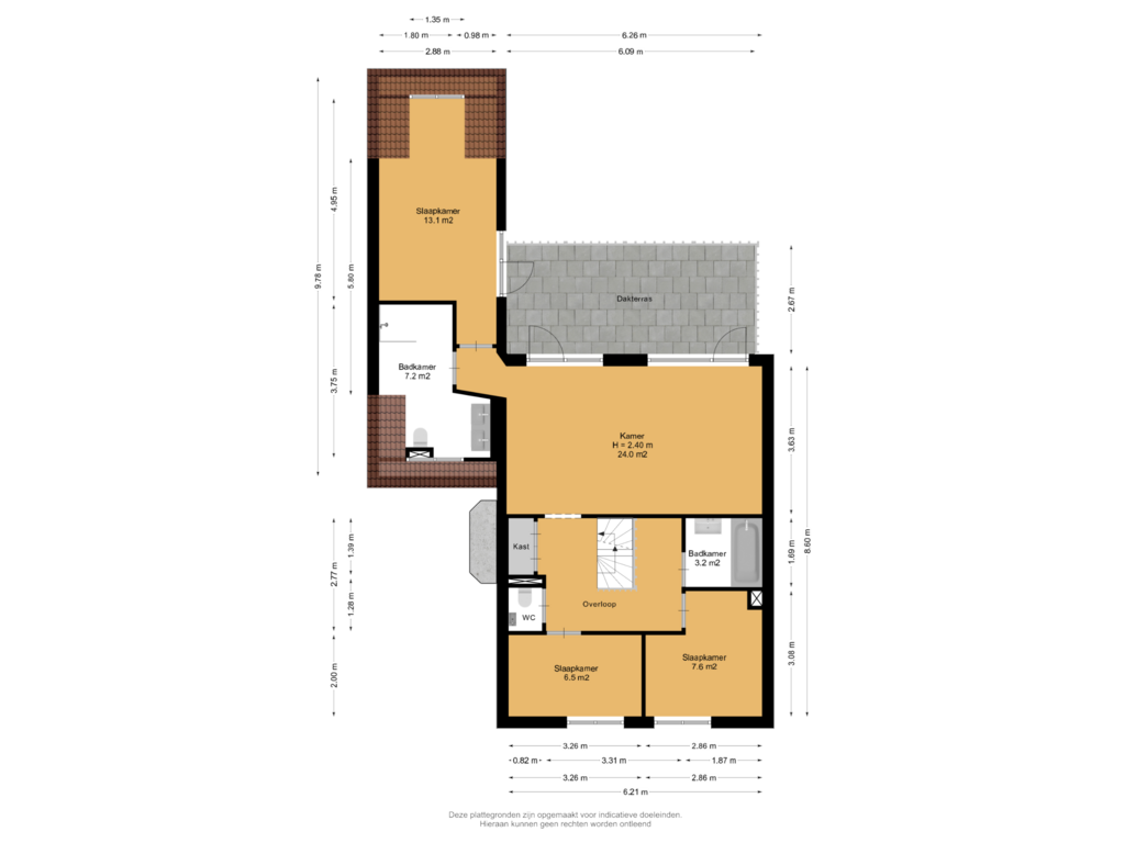 View floorplan of 1e Verdieping of Marijkelaan 43