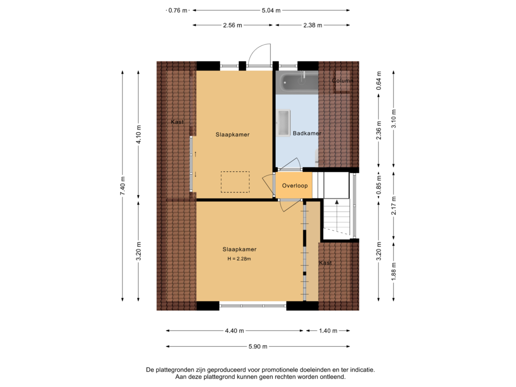 View floorplan of Eerste verdieping of Schaikseweg 65