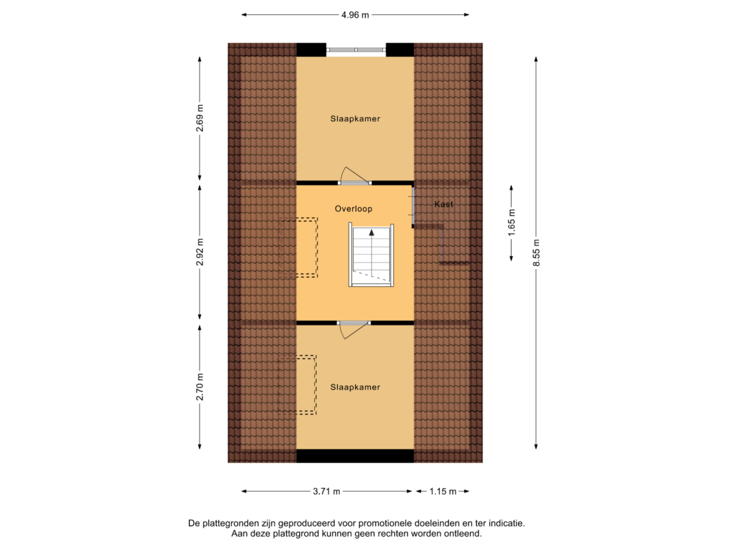 View floorplan of Eerste verdieping 2 of Schaikseweg 65