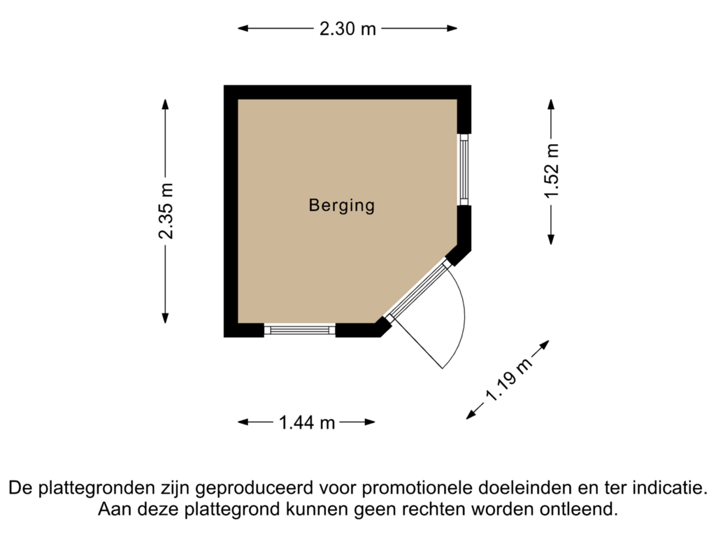 View floorplan of Berging 2 of Schaikseweg 65