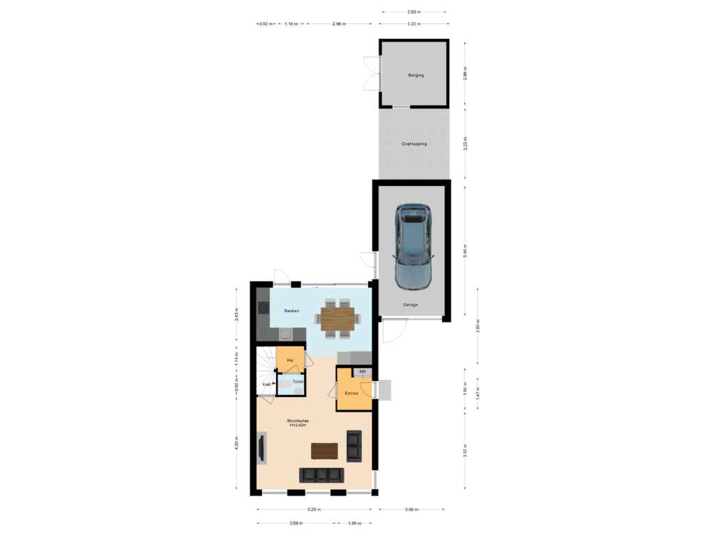 Bekijk plattegrond van Begane Grond van Roggeakker 13