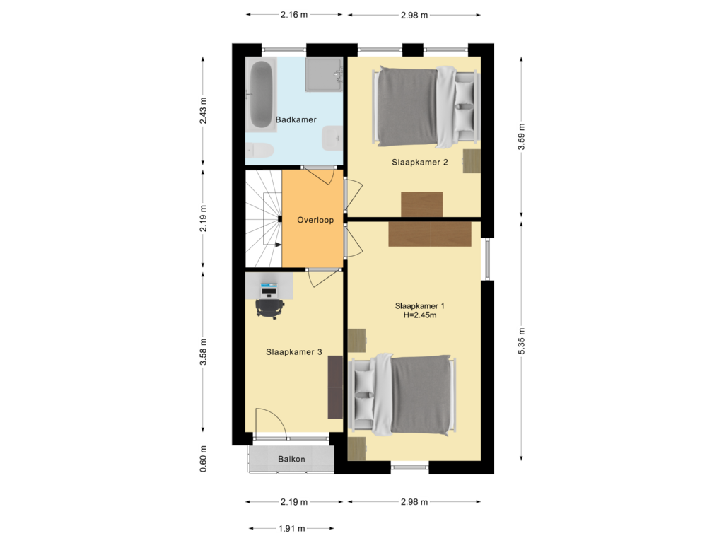 Bekijk plattegrond van Eerste verdieping van Roggeakker 13