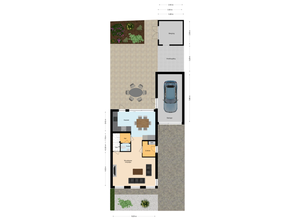 Bekijk plattegrond van Begane Grond Met Tuin van Roggeakker 13