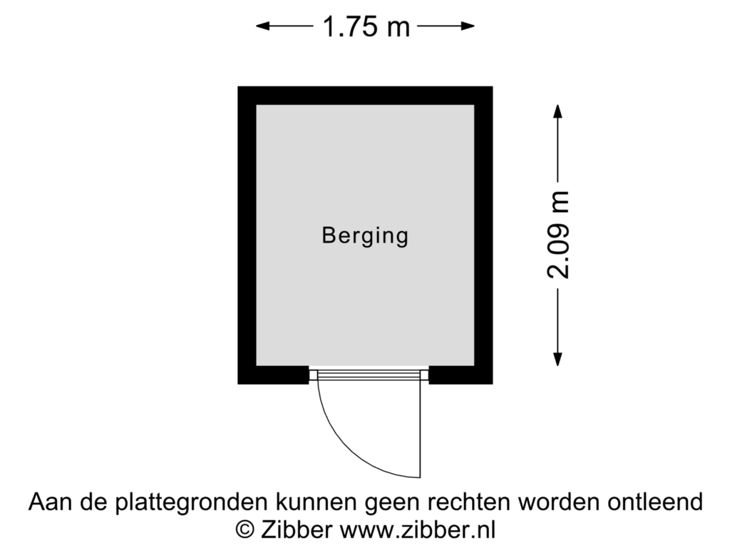 Bekijk plattegrond van Berging van President Allendelaan 335