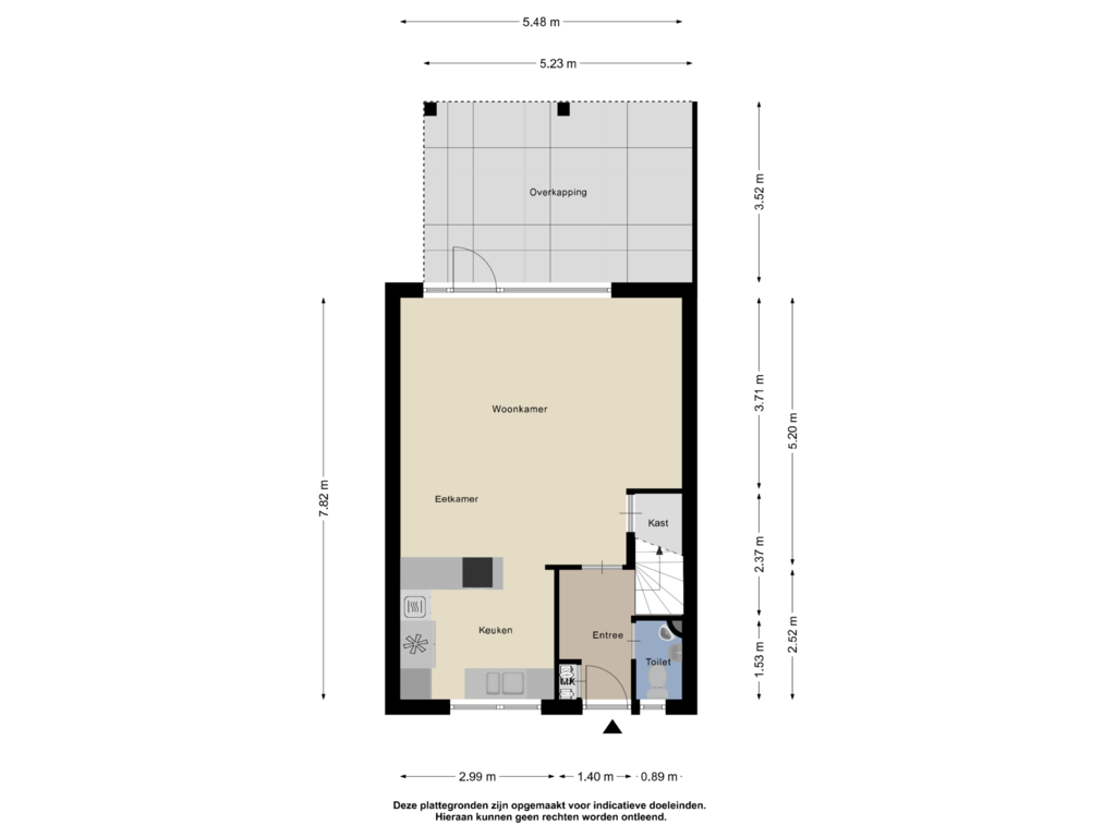 View floorplan of Begane Grond of Parelgras 41