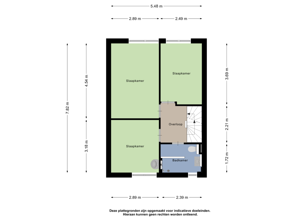 View floorplan of Eerste Verdieping of Parelgras 41