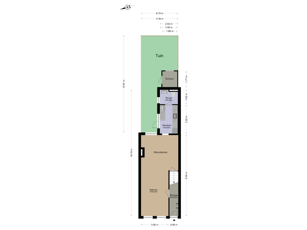 Bekijk plattegrond van Begane Grond + Tuin van Generaal De la Reijstraat 32