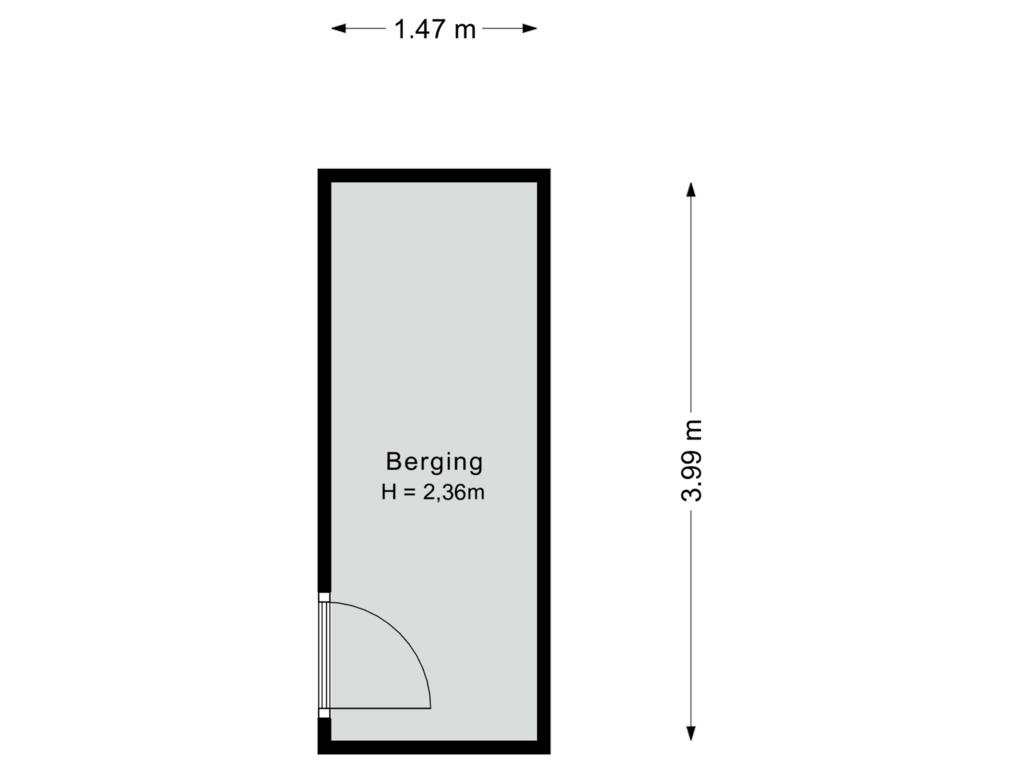 Bekijk plattegrond van Berging van Werfstraat 4-A