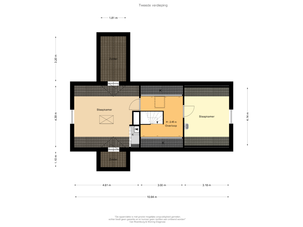 Bekijk plattegrond van Tweede verdieping van Pieter Joostenlaan 14