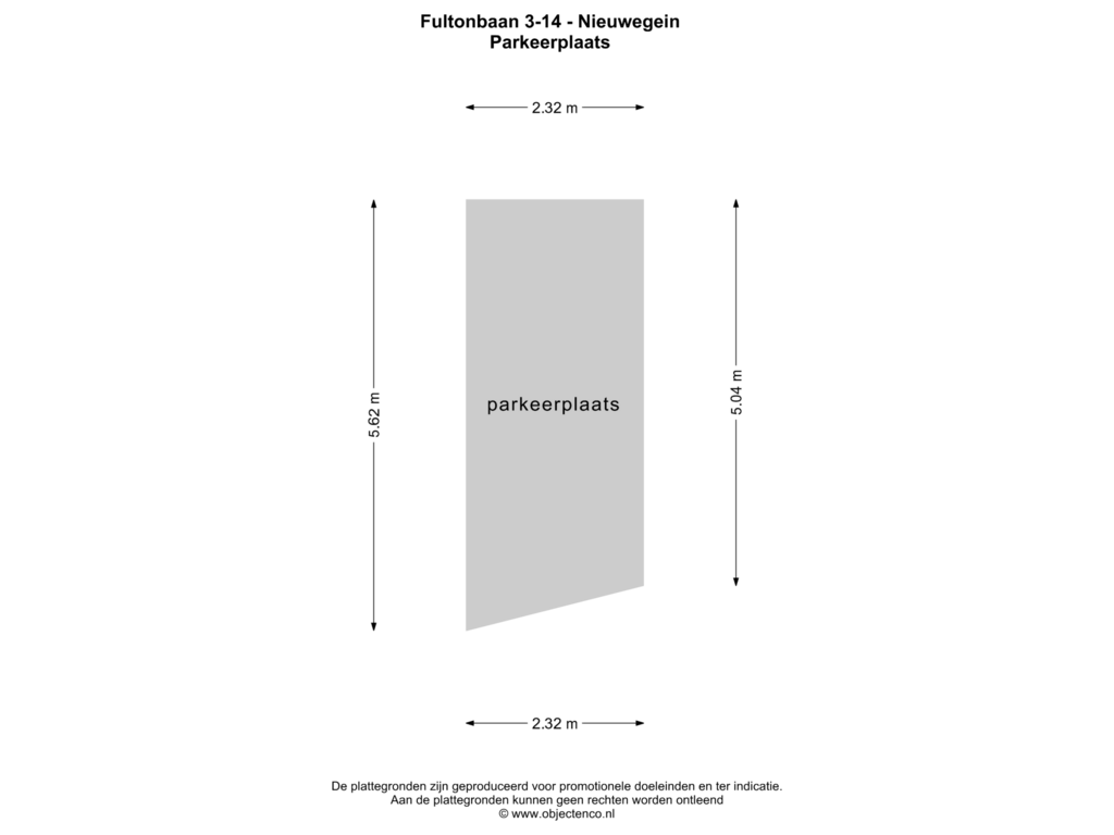 Bekijk plattegrond van Parkeerplaats van Fultonbaan 3-14