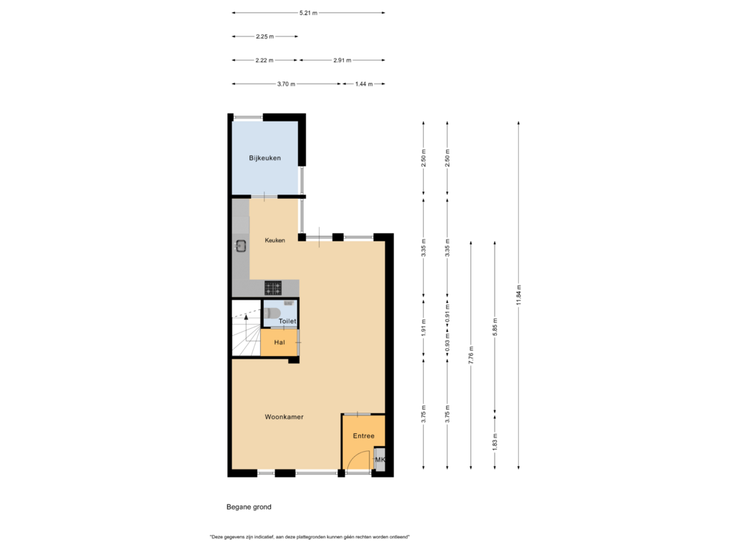 Bekijk plattegrond van Begane grond van Aletta Jacobsstraat 106