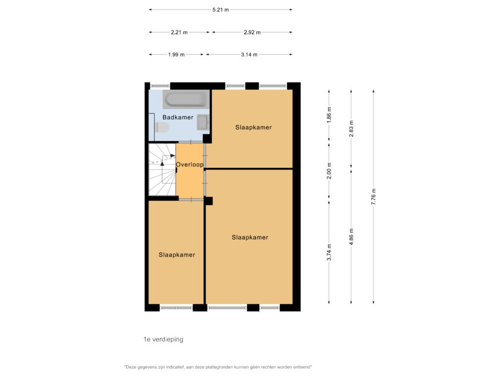 Bekijk plattegrond van 1e verdieping van Aletta Jacobsstraat 106