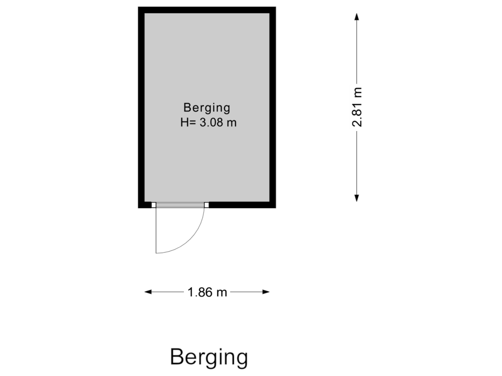 Bekijk plattegrond van Berging van Waterweide 97