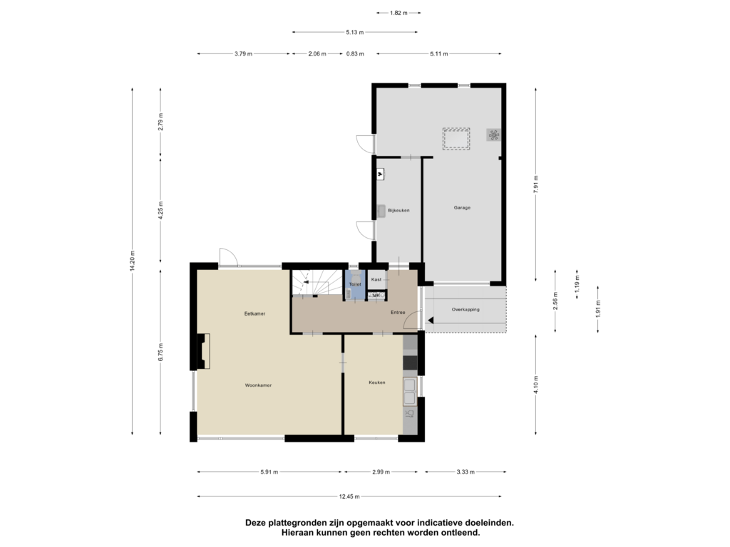 View floorplan of Begane Grond of Kruisstraat 60