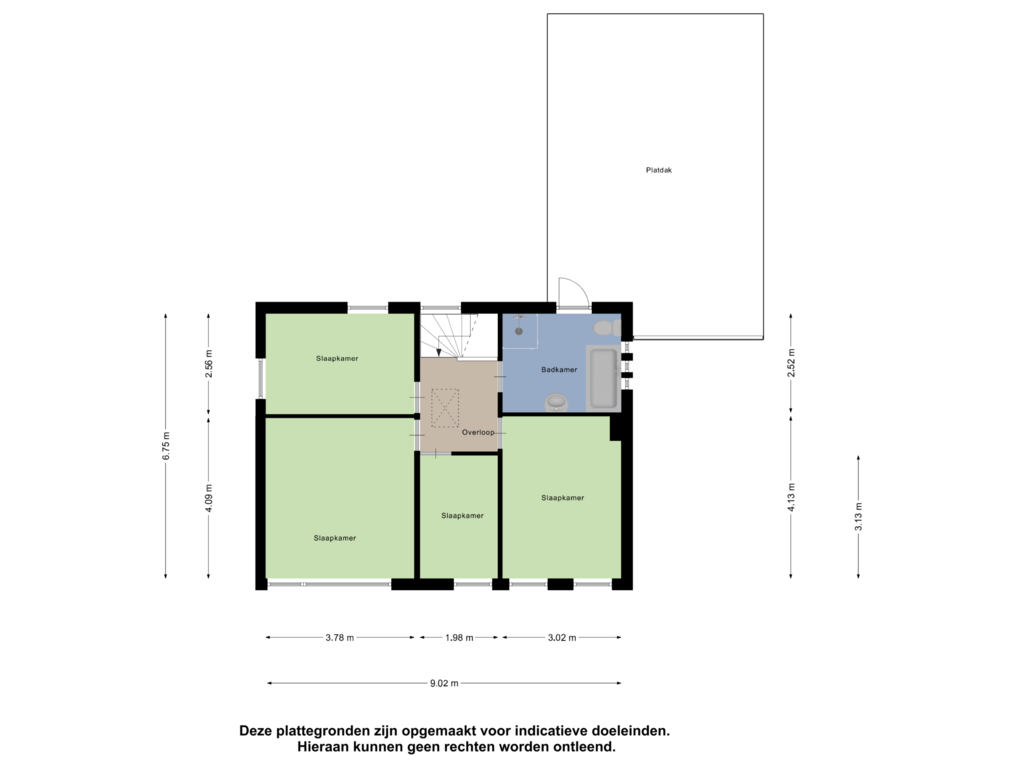 View floorplan of Eerste Verdieping of Kruisstraat 60