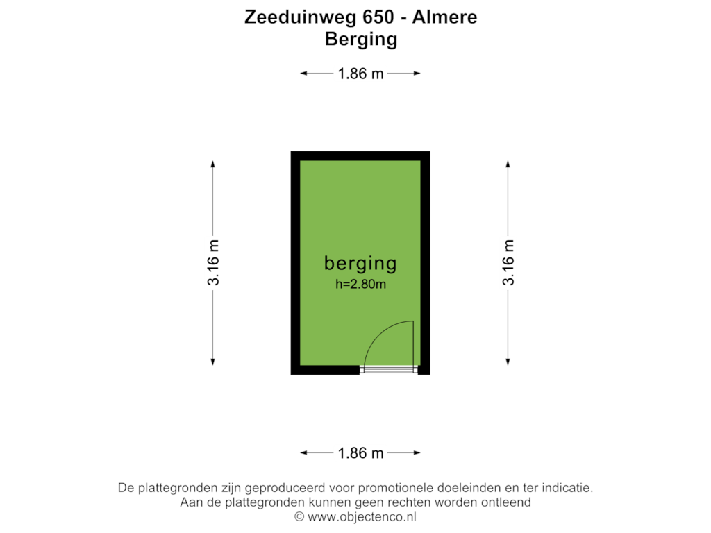 View floorplan of BERGING of Zeeduinweg 650