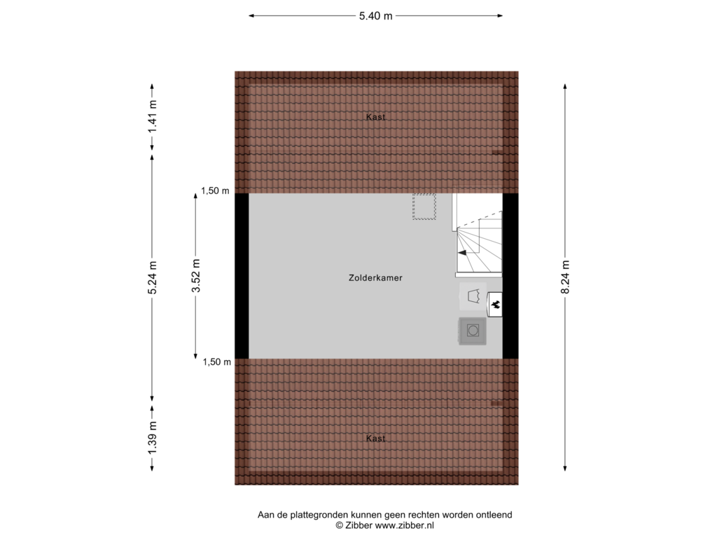 Bekijk plattegrond van Zolder van Meierij 3