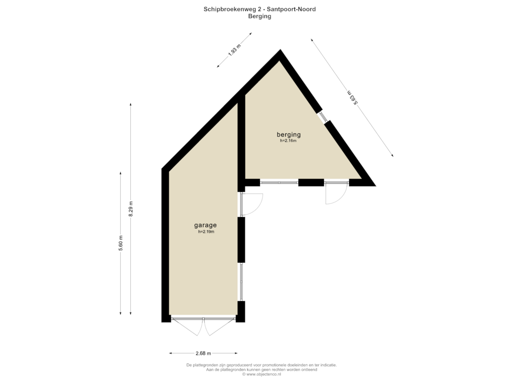 View floorplan of BERGING of Schipbroekenweg 2